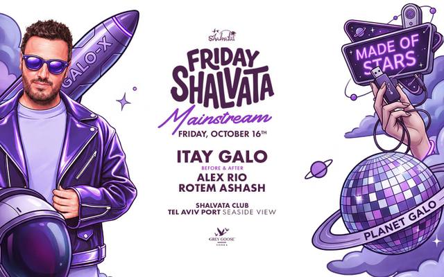 הפוסטר של Friday Shalvata Mainstream One Man Show Itay GALO 16.10