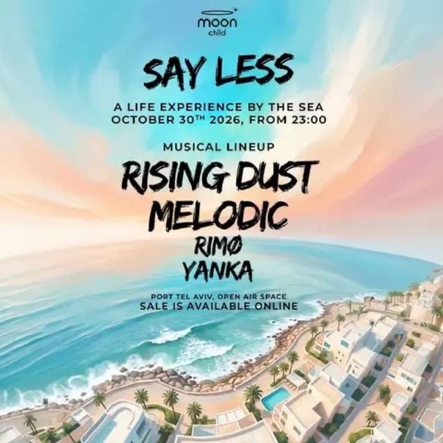 הפוסטר של RISING DUST x MELODIC • FRIDAY OPEN AIR