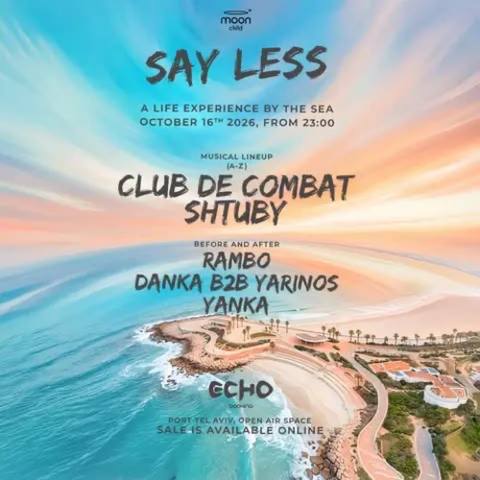 הפוסטר של SHTUBY x CLUB DE COMBAT • FRIDAY OPEN AIR