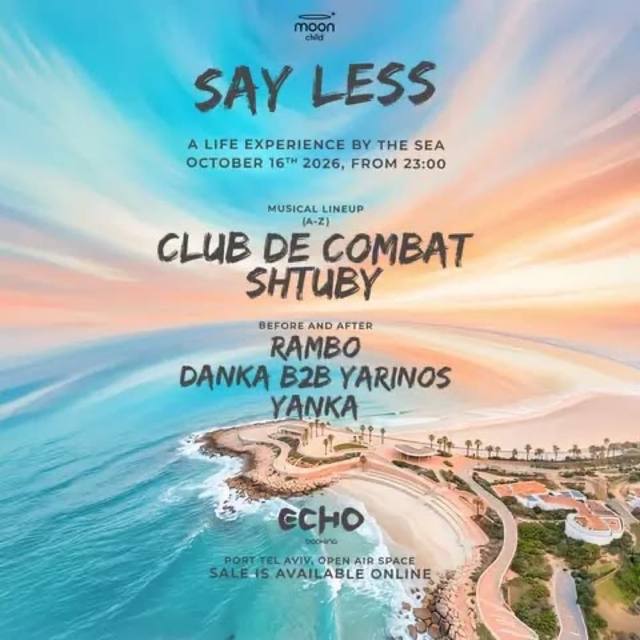 הפוסטר של SHTUBY x CLUB DE COMBAT • FRIDAY OPEN AIR
